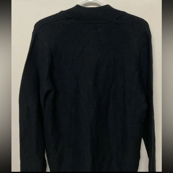 Flag & Anthem Mens 1/4 Zip Sweater Pullover Medium Black Mid-Weight Long Sleeve - Picture 8 of 13